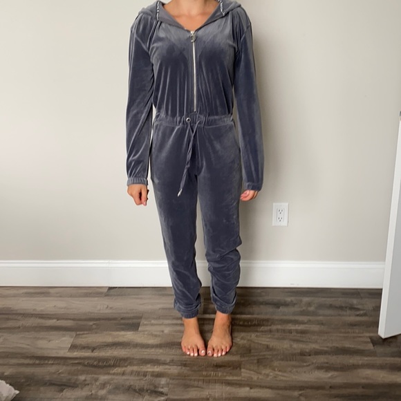 Pants - Grey juicy velour jumpsuit